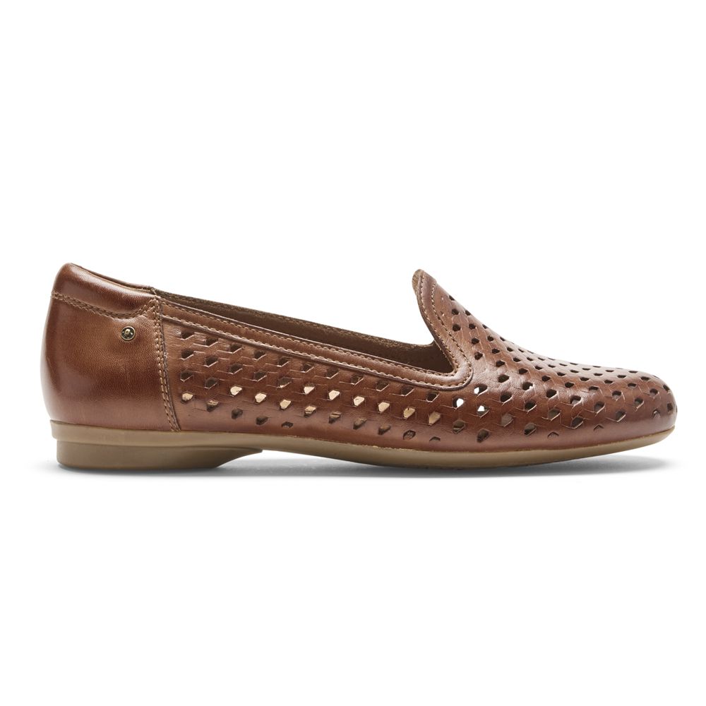 Sapatos Slip-On Rockport Cobb Hill Maiika Woven Senhora - Marrom ( 543-SORNUB )